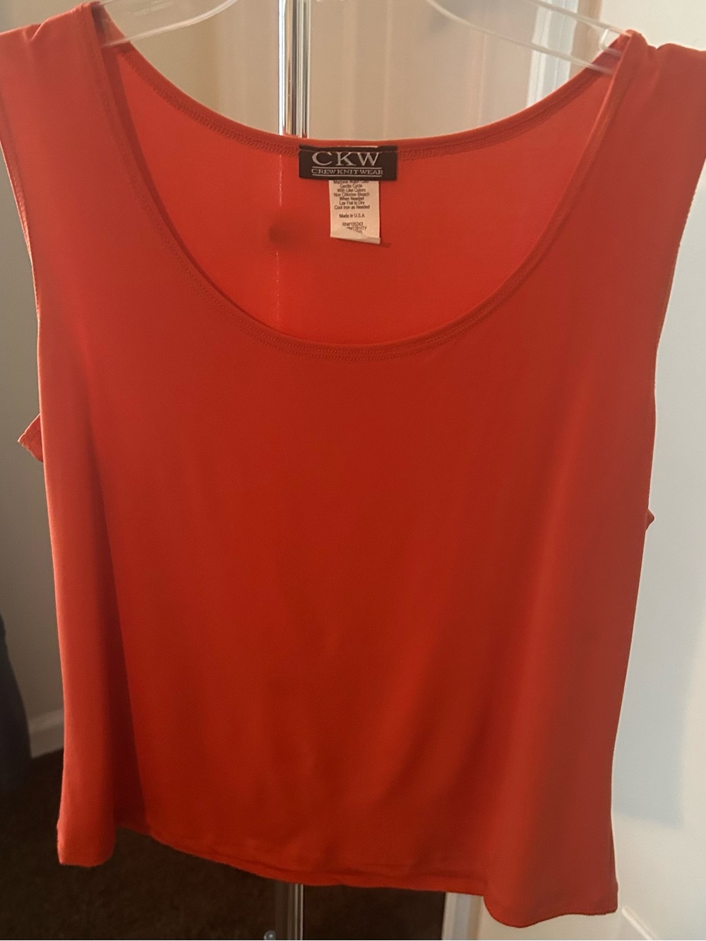 Calvin Klein orange Sleeveless Scoop Neck Top